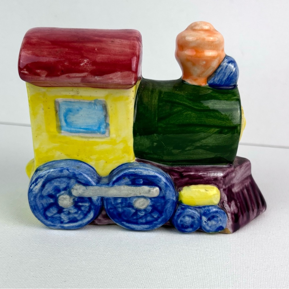 Vintage ceramic train bank